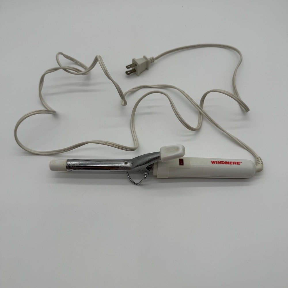 Vintage Windmere Curling Iron White Chrome Small Barrel Hair Styling Tool